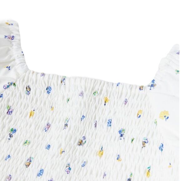 Zara Kids White Floral Puff Sleeve Top - Picture 3 of 3